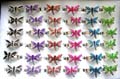Fashion ring with enamel color dragonfly pattern decor at center, 36 pieces per tray, assorted color and size randomly pick 