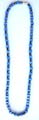 Fashion hematite necklace with multi short cylinder hematite beads and rounded dark blue arylic beads inlaid
