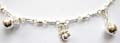 925. sterling silver anklet with multi mini bees and jiggle bells deor 