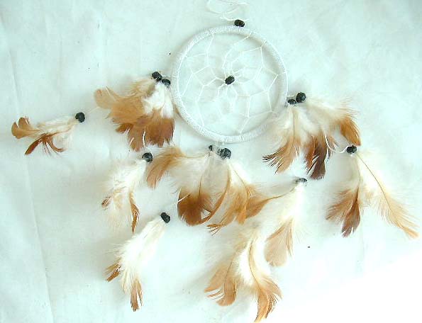 dreamcatcher wholesaler supply Bali made feather nylon wrapped dream catchers in North American design