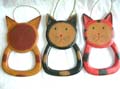 Color painting wooden cat cloth hanger, assorted color randomly pick