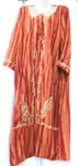 Embroidered thick rayon pull over adjustable dress with 3/4 sleeves and bottom on front design