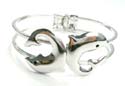 Fashion bangle with curly double dolphin inlaid