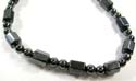 Fashion hematite necklace with double mini ball beads and long round beads