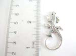Stamped 925. sterling silver gecko pendant
