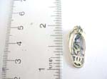 925.sterling silver flip flop flower sandal pendant with filigree turtle design 