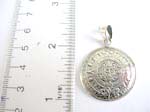 Sterling silver round pendant with mystic pattern design 