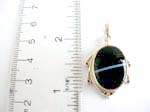 925.sterling silver black onyx pendant in oval shape 