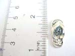 Sterling silver flip flop pendant with craved-in flower design