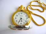 Two-tone color pocket watch with DAD words