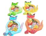 Assorted color cat puzzle with 5 baby kitten in tummy