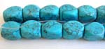 Cubic turquoise beads on string 