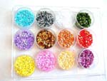 Star shape nail art decor, included 12 color in a box