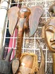 Assortment wooden mask hairy mask, batik painting mask and art craft wooden mask