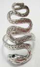 925. Sterling silver ring in snake design