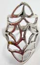 925. Sterling silver spider wed patterned fashion ring