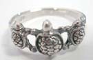 Turtle chain designed 925. sterling silver ring