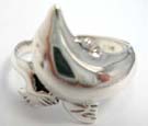 925. Sterling silver ring in dolphin design 