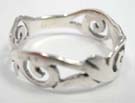 Fancy spiral motif ring in 925. sterling silver 