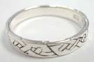 Etched in lettering in solid 925. sterling silver band
