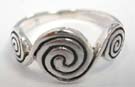 Triple spiral designed artistic ring made from 925. sterling silver 