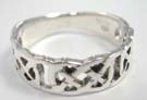 Handcrafted celtic knot on thick 925. sterling silver band 