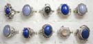 New age crafted gemstone set in 925. sterling silver ring. Comes in an assortment of designs picked randomly by our warehouse staff