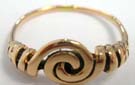 Handmade Spiral design that wraps around bronze ring
