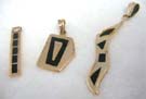 Onyx colored stones set in fancy bronze pendants, comes in a variety of designs picked randomly by our warehouse staff 