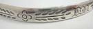 Flower and leaf design etched into quality 925. sterling silver bangle bracelet