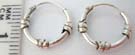 Triple coiled band on crafted 925. sterling silver earrings