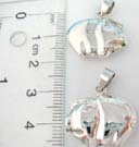 Sparkling 925. sterling silver charm in pig theme