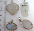 Lovely 925. sterling silver vintage designed pendant with quartz stone