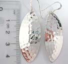 Leaf shaped, 925. sterling silver threader earrings