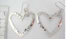 Lovers heart motif 925. sterling silver threader earrings