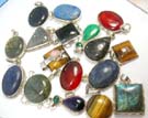Quality gemstone pendant framed by 925. sterling silver. Comes in an assortment of colors and designs picked randomly by our warehouse staff