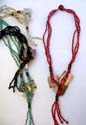 Multi beaded strings fashion necklace spinned square shape seashell pendant