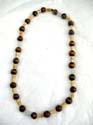 Round coconut wooden beaded fashion connected engrave bead necklace