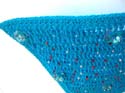 Bikini aqua bra top and tie side thong panty with sequined sparkle bead design 