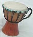 Aboriginal dotted color djembe with sheep skin on surface, also adjustable alpine stringto tune the sound