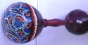 Handpainted double rattles coconut shell shaker