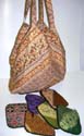 Batik new age pattern easy carry shopping handbag, in assorted color design, randomly picked by our staffs 