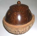 Seasoning bottom holder made by nature coconut wood 