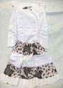 Brown and white summer theme kid dress set