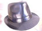 Shiny imitation leather hat