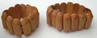 Balinese wooden bracelet with long oval beads 