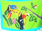 Tropical animal motif bali fashion wrap