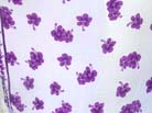 Purple flower print on white pool side sarong 