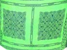 Stylish celtic knot patterned sarong in black and green