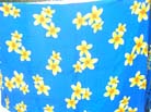 Royal blue casual wear sarong with yellow floral design 